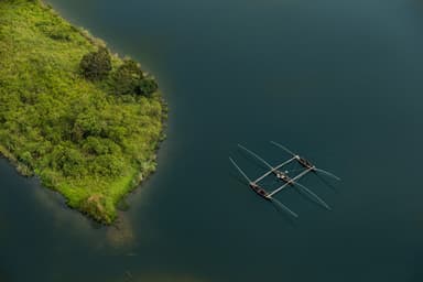 Fishermen’s boats on Lake Kivu